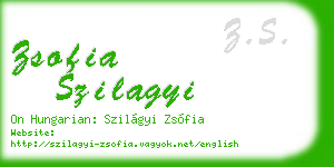zsofia szilagyi business card